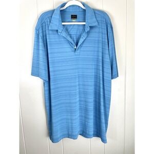Greg Norman shirt Mens XXL blue aquamarine performance play dry polo Preppy Golf